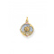 Thomas Sabo PE960-471-1 Gold-plated chain pendant w. light blue enamel