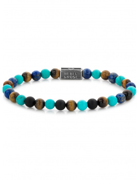 Rebel & Ružové Bracelet Mix Turquoise 925 RR-6S006-S-S ladies