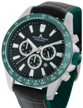 Jacques Lemans 1-2140C Liverpool Chronograph Mens Watch 48mm 10ATM
