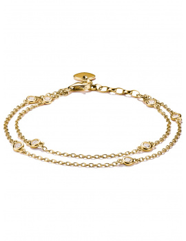 Thomas Sabo A2216-414-14-L19V Bracelet Double row zirconia Gold-plated