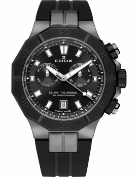 Edox 10113-37GNCA-NGIN Delfin Chronograph Mens Watch 43mm 20ATM