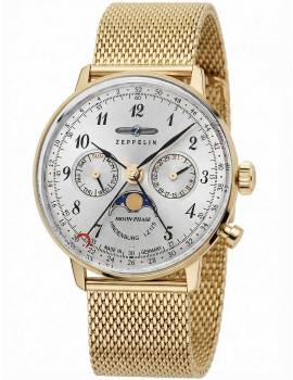 Zeppelin 7039M-1 LZ Hindenburg moonphase 36mm 3ATM