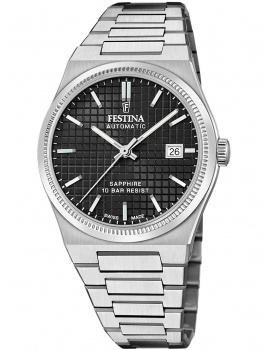 Festina F20028/4 Mens Watch Swiss Made RivĂ© Automatic 40mm 10ATM