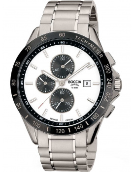 Boccia 3751-03 men`s watch chronograph titanium 43mm 10ATM
