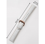 Perigaum Leather Strap 22 x 160 mm White Ružové Clasp