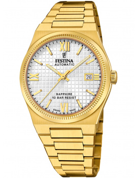 Festina F20032/1 Mens Watch Swiss Made RivĂ© Automatic 40mm 10ATM