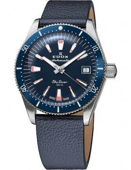 Edox 80131-3BUC-BUICO Skydiver Automatic + 2nd strap Ladies Watch 38mm 30ATM