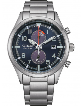 Citizen CA7028-81L Eco-Drive Chronograph mens watch 43mm 10ATM