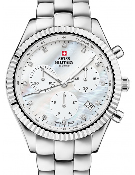 Swiss Military SM30207.02 Elegantné Chronograph Ladies Watch 38mm 5ATM