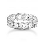Thomas Sabo TR2500-051-14-56 ring - chain links white stones silver Ladies