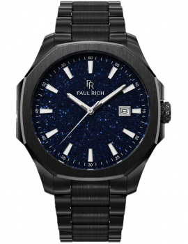 Paul Rich PR-46700 Pánske hodiny Mercer Aventurine Black Blue 40,5 mm 5ATM