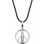 Rebel & Ružové RR-NL017-S-L Make Love Not War Unisex Necklace 70cm
