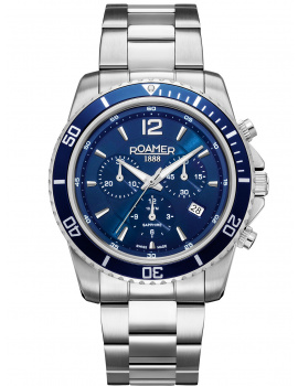 Roamer 862837 41 45 20 Mens Watch Nautic Chrono 100 Chronograph 43mm 10ATM