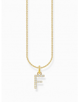 Thomas Sabo KE2245-414-14-L45V Gold-plated necklace letter F