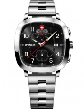 Wenger 01.1933.109 Mens Watch Vintage Športové Chronograph 40mm 5ATM