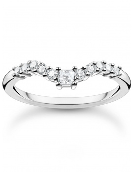 Thomas Sabo Ladies Ring TR2398-051-14-52 V-shape size 52