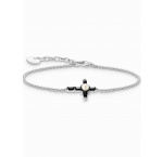 Thomas Sabo A2173-167-11-L19V Silver Bracelet With Black Cross Romance