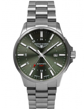 Bauhaus 2868M-4 Mens Watch Aviation Automatic Titanium 42mm 10ATM