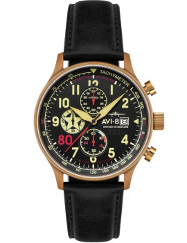 AVI-8 AV-4011-1D Mens Watch Hawker Huricane Classic Chrono D-Day 80 Limited 43mm 5ATM