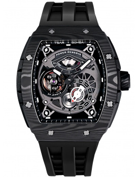 Tsar Bomba TB8210CF-01 Mens Watch Elementar Carbon Fiber Automatic 52mm 5ATM