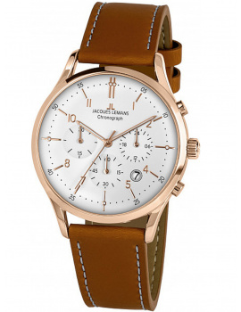 Jacques Lemans 1-2068R Retro Classic Chronograph Mens Watch 41mm 5ATM