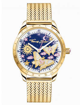 Thomas Sabo WA0430-291-207-33 Ladies Watch butterflies gold-colored 33mm 5ATM