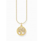 Thomas Sabo KE2220-427-39-L45V Gold-plated necklace w. tree of love pendant