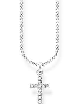 Thomas Sabo KE2069-051-14-L45V Cross Pave Ladies Necklace, adjustable