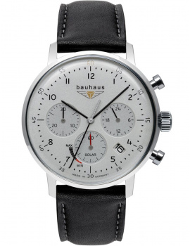 Bauhaus 2086-1 Mens Watch Dessau Slnečný pohon Chrono 41mm 5ATM