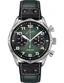 Junghans 27349200 Mens Watch Pilot Chronoscope 43mm 10ATM