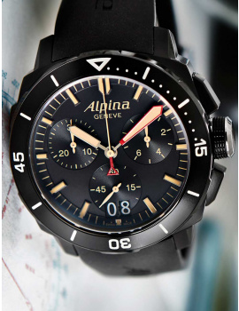 Alpina AL-372LBBG4FBV6 Mens Watch Seastrong Diver Chronograph 44mm 30ATM
