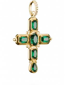 Thomas Sabo PE987-971-6 Cross Pendant 47,0mm Gold-plated Ladies