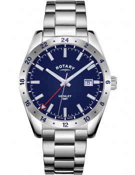 Rotary GB05176/05 Henley GMT men`s 40mm 10ATM