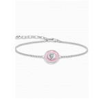 Thomas Sabo A2143-691-9-L19V Silver bracelet w. pink pendant