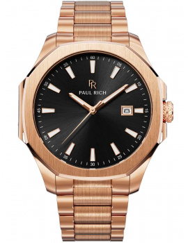 Paul Rich PR-46702 Pánske hodiny Mercer Regent Ružové Gold Black 40,5 mm 5ATM