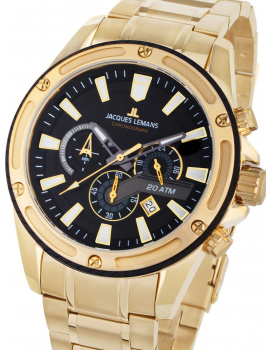 Jacques Lemans 1-2141J Liverpool Chronograph Mens Watch 48mm 20ATM