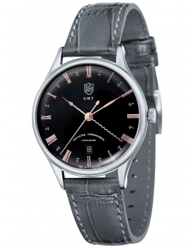 DuFa DF-9006-08 Weimar Men's Watch GMT 38mm 3 ATM