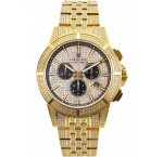 Louis XVI LXVI1123 Majeste Iced Out Chronograph Mens Watch 43mm 5ATM