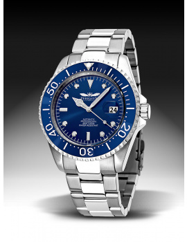 Perigaum Pro-Diver P-1308-SS-BL Automatic Silver Blue 43mm 200M