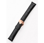 Perigaum Leather Strap 22 x 175 mm Black Ružové Folding Clasp