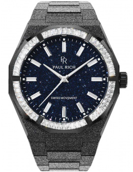 Paul Rich PR-46704 Pánske hodiny Moissanite Frosted Star Dust II Black 43mm 5ATM