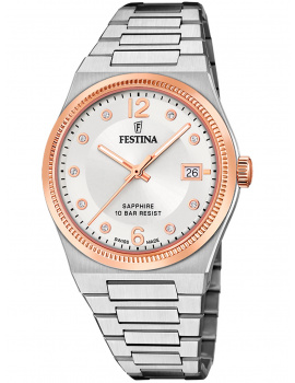 Festina F20037/1 Ladies Watch Swiss Made RivĂ© 35mm 10ATM