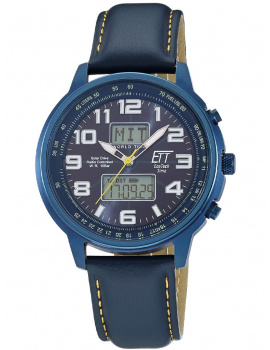 ETT Eco Tech Time EGS-11734-32L Mens Watch Slnečný pohon Drive Radio-controlled 48mm 10ATM