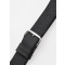 Perigaum Textile-leather-strap 28 x 170 mm Black Silver Clasp