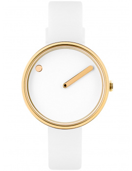 Picto 43320-0212G Ladies Watch White Silicone 30mm 5ATM
