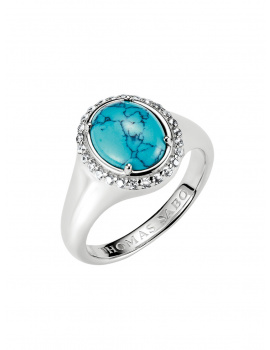 Thomas Sabo TR2507-405-17-54 Ring Round turquoise Elyndra Silver Ladies