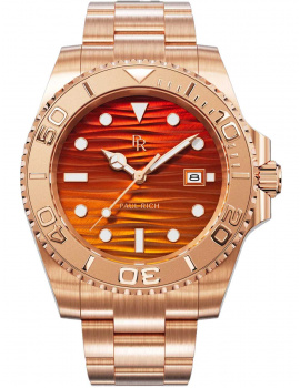 Paul Rich PR-46711 Pánske hodiny Crystal Bay Sunset Beach Ružové Gold Oranžová 40mm 5ATM