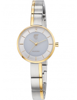 ETT ELS-12150-42M Diamond Lady Slnečný pohon Drive Ladies Watch 28mm 5ATM