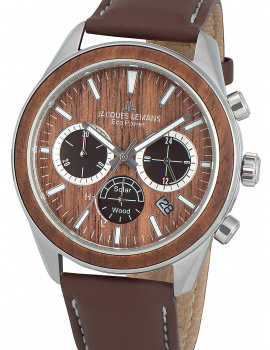 Jacques Lemans 1-2115B Eco Power Wood 44mm 10ATM