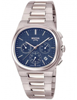 Boccia 3740-01 Mens Watch Titanium Sapphire crystal Chronograph 39mm 5ATM